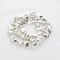 Detailed view of silver plated irregular hematite beads for DIY jewelry making - 5mm-10mm/Strand / Silver