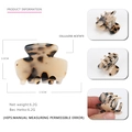 Mini tortoiseshell acetate hair claw clip for bangs, sized 3.5cm by 3.0cm, weight 6.2g - Light Tortoiseshell