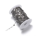 Catena in acciaio inossidabile a forma di stella da 9mm per creazione gioielli fai-da-te - 1 Metro/Confezione / Argento