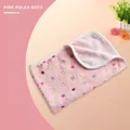 Zachte koraalfleece huisdierdeken in roze met gekleurde stippen en witte randen - 60*40cm / Roze Stippen