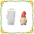 DIY Silikonform für Weihnachtswichtel, ideal für Kerzen und Gipsfiguren, 9,2 cm Höhe - Gnom mit Weihnachtsbaum - Dünner Stil