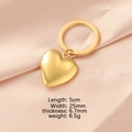 Golden heart-shaped locket keychain in 316L stainless steel, 25mm width, DIY photo frame - Heart Gold