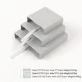 Gray textured drawer jewelry box with ribbon handle in small, medium, and large sizes - 7*7*2cm / Gray Drawer Outer Box