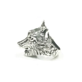 Antique silver wolf head ring for men with detailed engraving in punk style - Adjustable Open / 3D Wolf Head Style (PJ-1015-14)