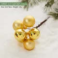 Christmas tree ornaments featuring a cluster of 6 shiny and matte gold 3cm spheres - E48802-3cm Gold Ball Cluster (6pcs/set)