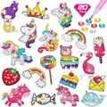 DIY 5D diamond painting sticker kit for kids with 20 pieces of colorful cartoon designs - SYT-3