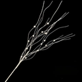 Artificial gold glitter berry branch for Christmas tree decoration and festive DIY floral - Silver Curled Branch with Berry