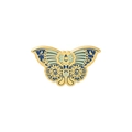 Exquisite gold-plated butterfly brooch with blue and yellow enamel sun and moon patterns - Sun and Moon Totem Butterfly
