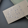 5D reliëf nagelstickers met zilveren sterren, engelenogen en mystieke slangmotieven - Evil Eye Vierpuntige Ster Zilver (CO-290烫银)
