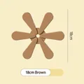 Opvouwbare stervormige siliconen onderzetter in bruin met 18 cm diameter - Enkel Stuk Tan Bruin