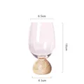 Verre à vin rose orné de diamants dorés capacité 450ml en cristal de luxe élégant - Verre à Vin / Transparent avec strass dorés