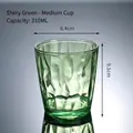 Dazzling green 310ml acrylic faceted tumbler with 9.1cm height and 8.4cm diameter - 310ml / Medium / Grass Green