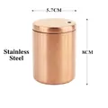 Rose gold stainless steel toothpick holder with brushed finish and top dispense hole - Rose Gold