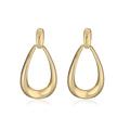 Orecchini a goccia d'acqua cavi placcati in oro 18K con eleganti riflessi a specchio - Stile a Goccia Cava (CE00215YS)