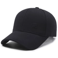 Klassische schwarze Baseballkappe mit R-Stickerei und strukturiertem Stoff - Verstellbar / Marineblau
