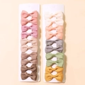 Lot de 20 barrettes noeuds en ruban gros-grain aux couleurs pastel et neutres assorties - Lot 2 (20 Pièces)