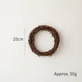 Couronne en vigne naturelle de 20cm pour décoration de Noël DIY, poids d'environ 50g - 20cm (Environ 50g)