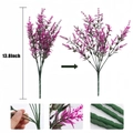 Künstlicher Lavendelstrauß in Lila und Magenta mit verstellbaren Stielen für Deko - Roter Lotus