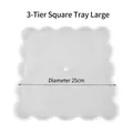 Macro-opname van 25 cm vierkante gegolfde siliconen mal voor epoxyhars trays - Grote vierkante golfrand (25 cm)