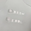 Silberne Katzenauge-Nagelstickers für Zehennägel mit Glitzereffekt für elegante Damen - Klein (S) / Silbernes Katzenauge (B36)