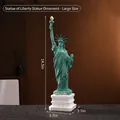 Large Statue of Liberty resin ornament in bronze green with a 37cm New York base - Statue of Liberty L