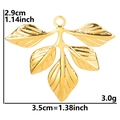 Detaillierte Größentabelle für Blattanhänger in 18k Gold mit Maßen 2.9cm und 3.0g Gewicht - Gold