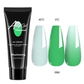 Thermal poly nail extension gel 15ml tube with 3-piece green gradient color change swatch - Thermal Green (06)