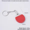 Mini table tennis racket keychain in red and silver metal finish, 6.5cm length model - Keychain style / Red Table Tennis Racket