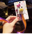 Geister-Haarspange mit Glitzerschleife und lila-orangen Extensions für Halloween - Ghost Bow Langer Pony-clip