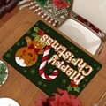 Christmas diatom mud dish drying mat with gingerbread man and Merry Christmas text - Christmas Draining Mat-6