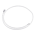 Gepolijste zilveren roestvrijstalen slangenketting met stevige karabijnsluiting - 450*1mm / Zilver