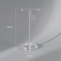 Transparent acrylic jewelry stand with octagonal base for earring and necklace display - Ear Hook Model 086 (11cm High)