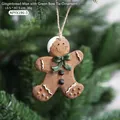 Décoration de Noël bonhomme en pain d'épices en résine, hauteur 7,5cm, brun chaud - Bonhomme En Pain D'épices C 36g