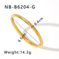 Detail shot of golden woven mesh textured hollow bangle with precise 0.6cm width specifications - Gold Precision Braided Texture Style (NB-B6204-G)