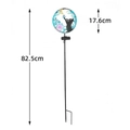 Solar powered garden stake light with cat and butterfly silhouette metal art design - Cat / Four-color Gradient