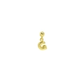 Close-up of a 18k gold-plated 3D bubble letter G pendant with a high-polished finish - Letter G Pendant