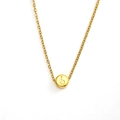 Minimalist gold stainless steel necklace with round number 6 pendant for women - Number 6 Style (S-P459-Cross Chain-6)