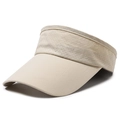 Visiera parasole beige con tesa lunga e rete traspirante per lo sport all'aperto - Regolabile / Beige Chiaro