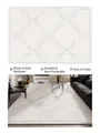 Minimalist light grey diamond pattern rug for living room with stain-resistant texture - Charon