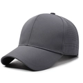 Gorra de béisbol gris oscuro de secado rápido con agujeros de ventilación láser sport - Ajustable / Gris