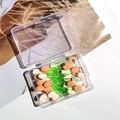 Green handle double-sided sponge eyeshadow applicators in a clear plastic storage box - 6.5cm Green Handle Skin White Sponge - 25 Pcs Box