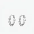 S925 Sterling Silber Unendlichkeit Mobius Ohrringe mit funkelnden Zirkonia Steinen - 925er Silber / Silber
