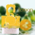 Lemon scented sachet with yellow hook for closets featuring fresh botanical ingredients - Lemon