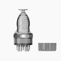 Applicateur de cuir chevelu transparent 5ml et peigne liquide avec billes de massage et bouchon - Amélioré 5ml / Noir Transparent