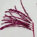 Magenta sequin flower branch for Christmas tree DIY decor and festive weddings - 55cm 1pc / Rose Red