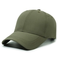 Gorra de béisbol verde militar en tela ligera de secado rápido con diseño de 6 paneles - Verde Militar