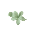 Matte light green flower hair claw clip with sleek duckbill design and plastic finish - Bulk Packaging / Matte-Green