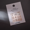 5D silver nail charms kit with rhinestones and geometric patterns on MJ-011 display card - MJ-011 Silver Foil Style