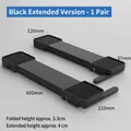 Supporto mobile regolabile per lavatrice in metallo nero con misure e antiscivolo - Esteso-60cm-Altezza 3.5cm / Nero