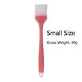 Pennello da cucina piccolo in silicone rosa per barbecue e dolci con foro 30g - Pennello per olio piccolo semitrasparente / Rosso